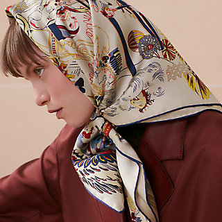 HERMES 新作 スカーフ 上品カレ90 シルク100% Emile et une Nuit Emile et Une Nuit scarf 90 | Hermès Singapore